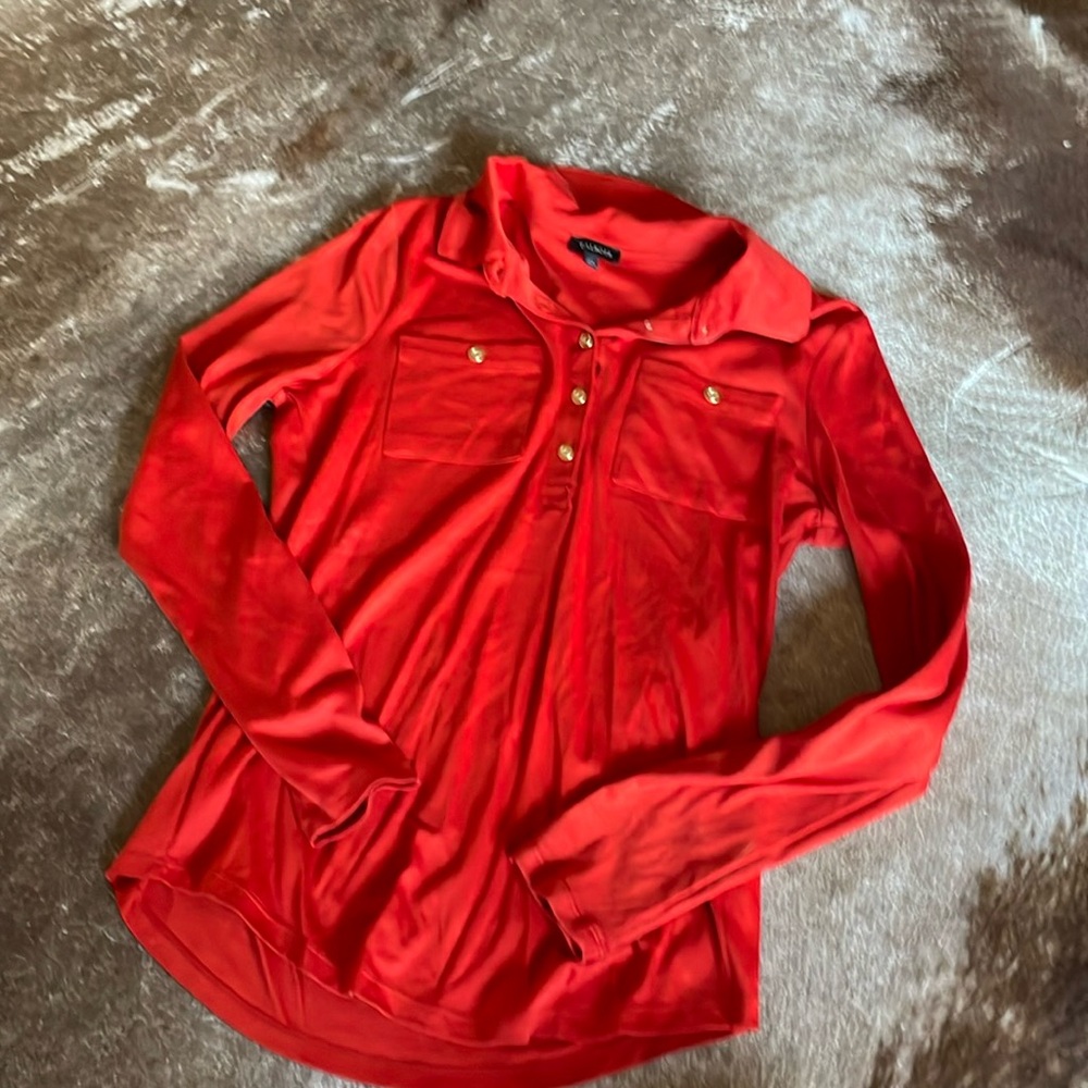 Talbots XS collared Blouse tee